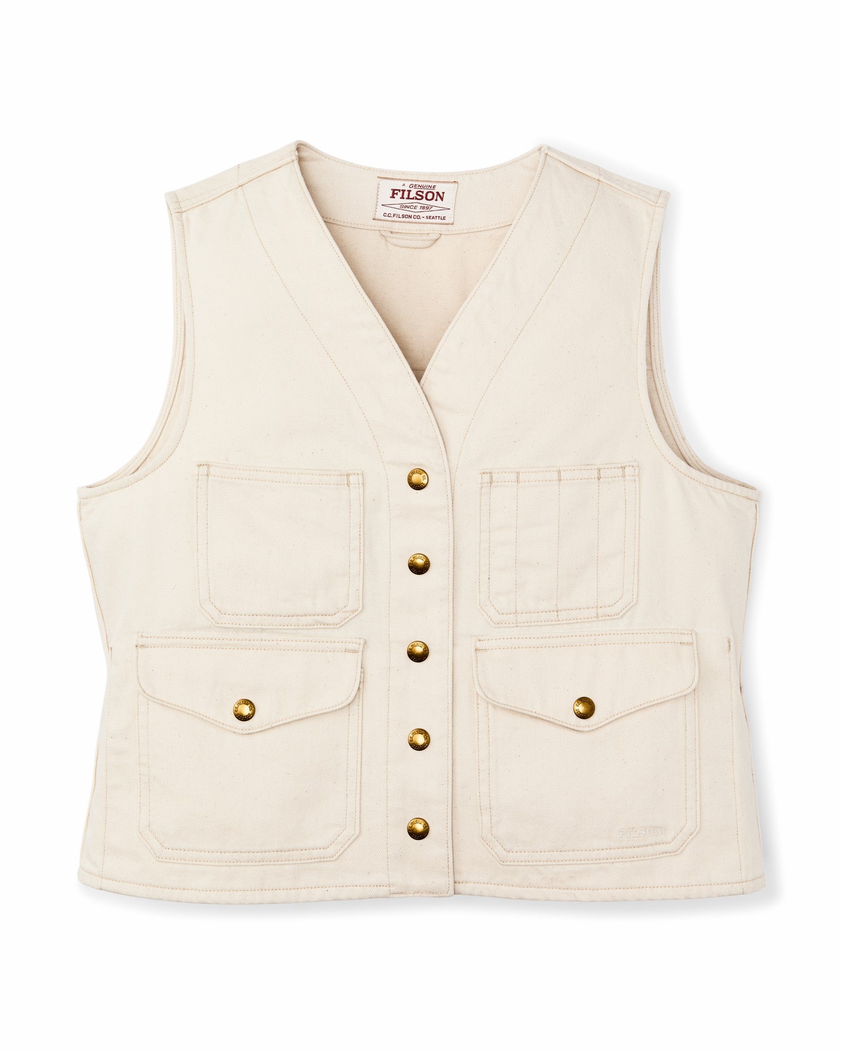 Filson Women Women's Archive Cruiser Vest - Natural Seed