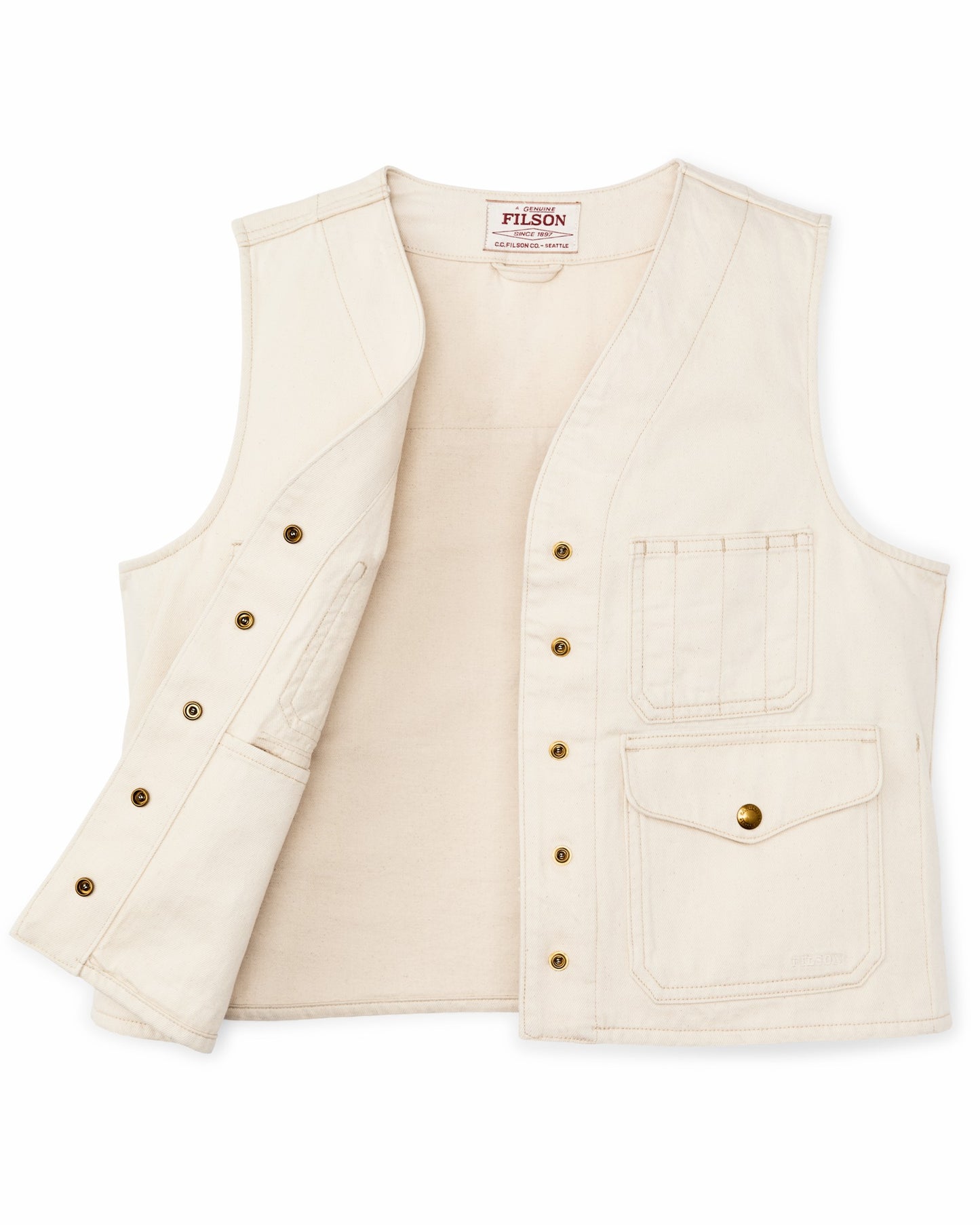Filson Women Women's Archive Cruiser Vest - Natural Seed