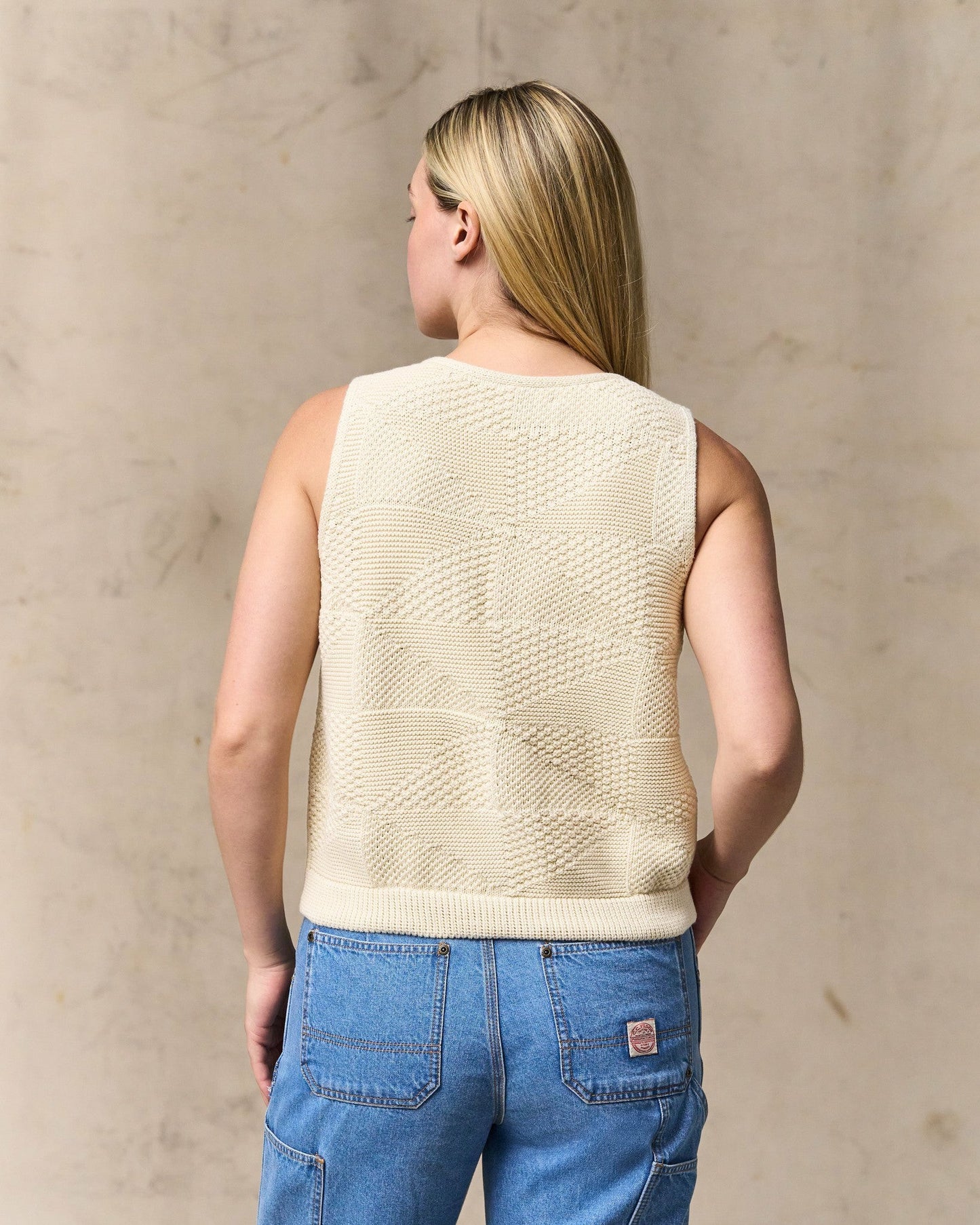 Filson Women Women's Cotton Sweater Vest - Ivory