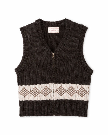 Filson Women Women's Wool Vest - Dark Brown