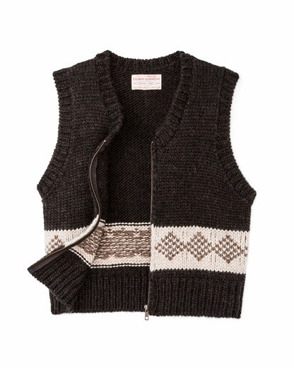 Filson Women Women's Wool Vest - Dark Brown