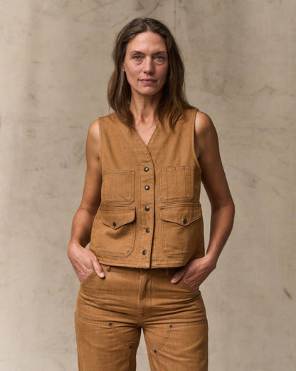 Filson Women Women's Archive Cruiser Vest - Harvest Tan