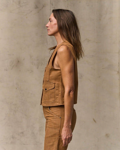 Filson Women Women's Archive Cruiser Vest - Harvest Tan