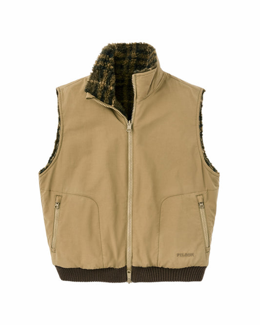 Filson Women Women's Reversible Woolly Fleece Vest - Tan