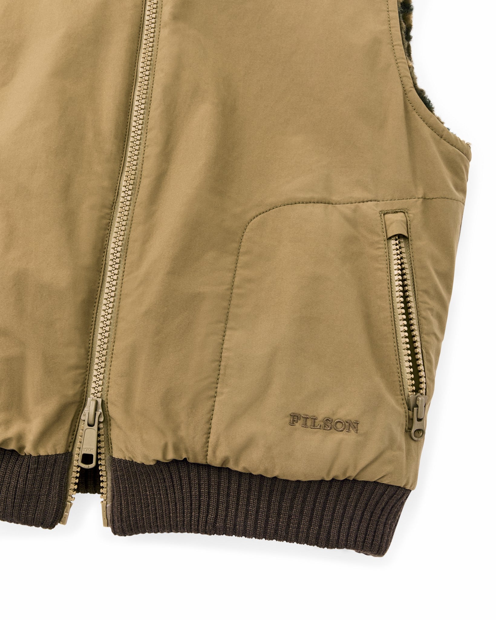 Filson Women Women's Reversible Woolly Fleece Vest - Tan
