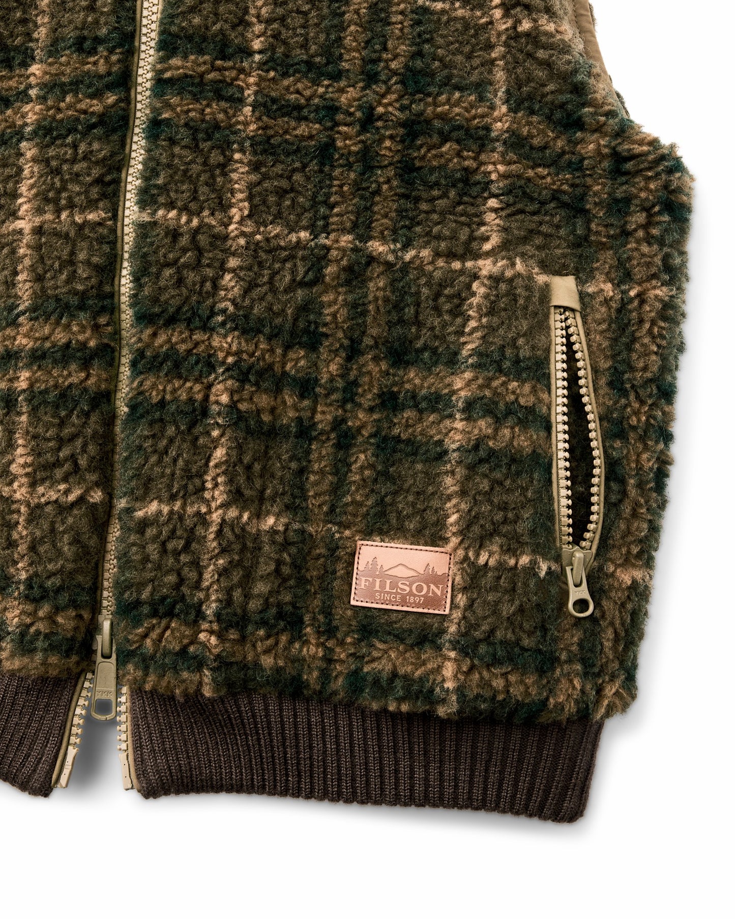 Filson Women Women's Reversible Woolly Fleece Vest - Tan