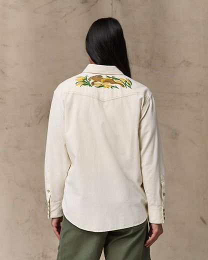 Filson Women Women's Embroidered Western Shirt - Natural Seed