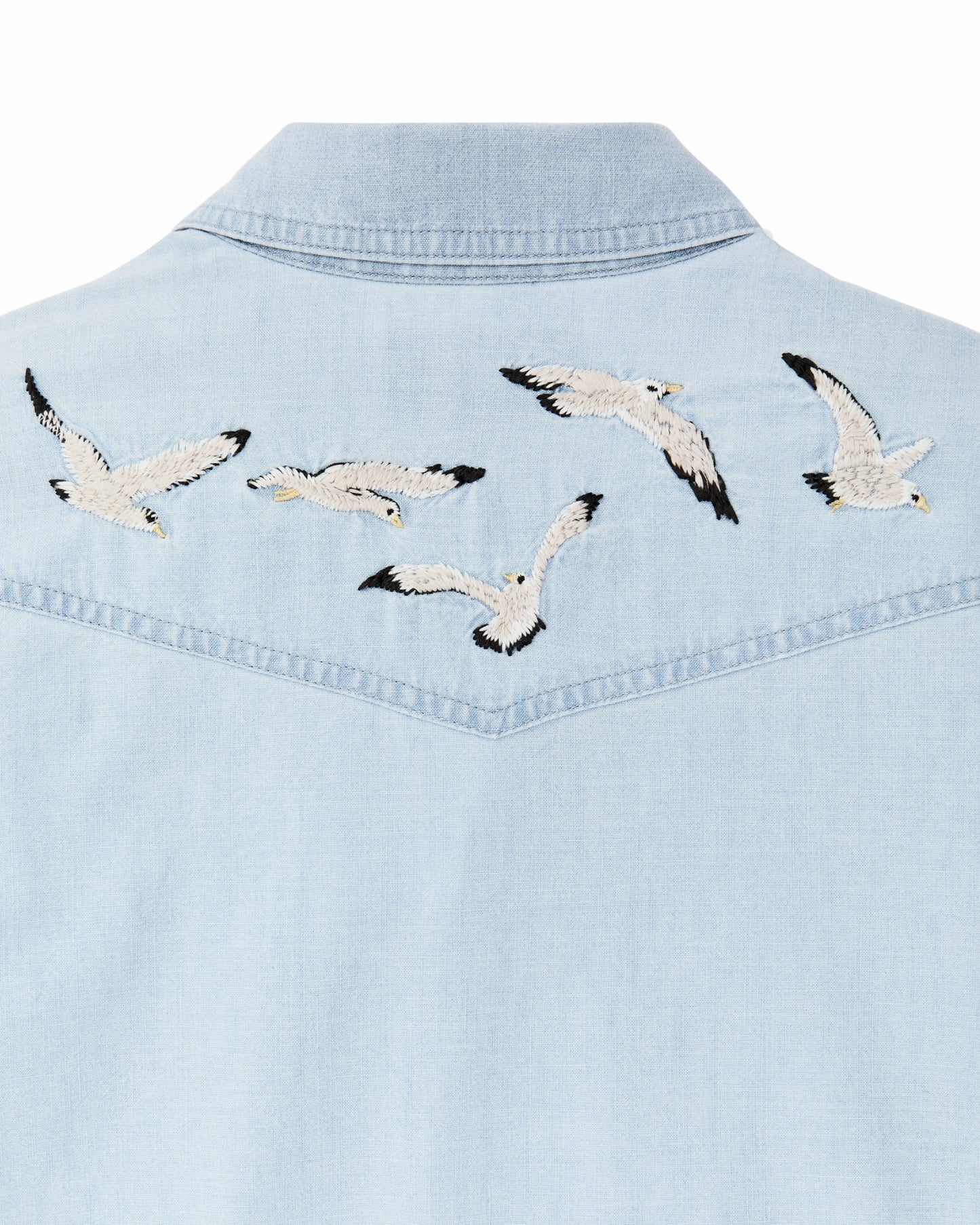 Filson Women Women's Embroidered Western Shirt - Light Indigo