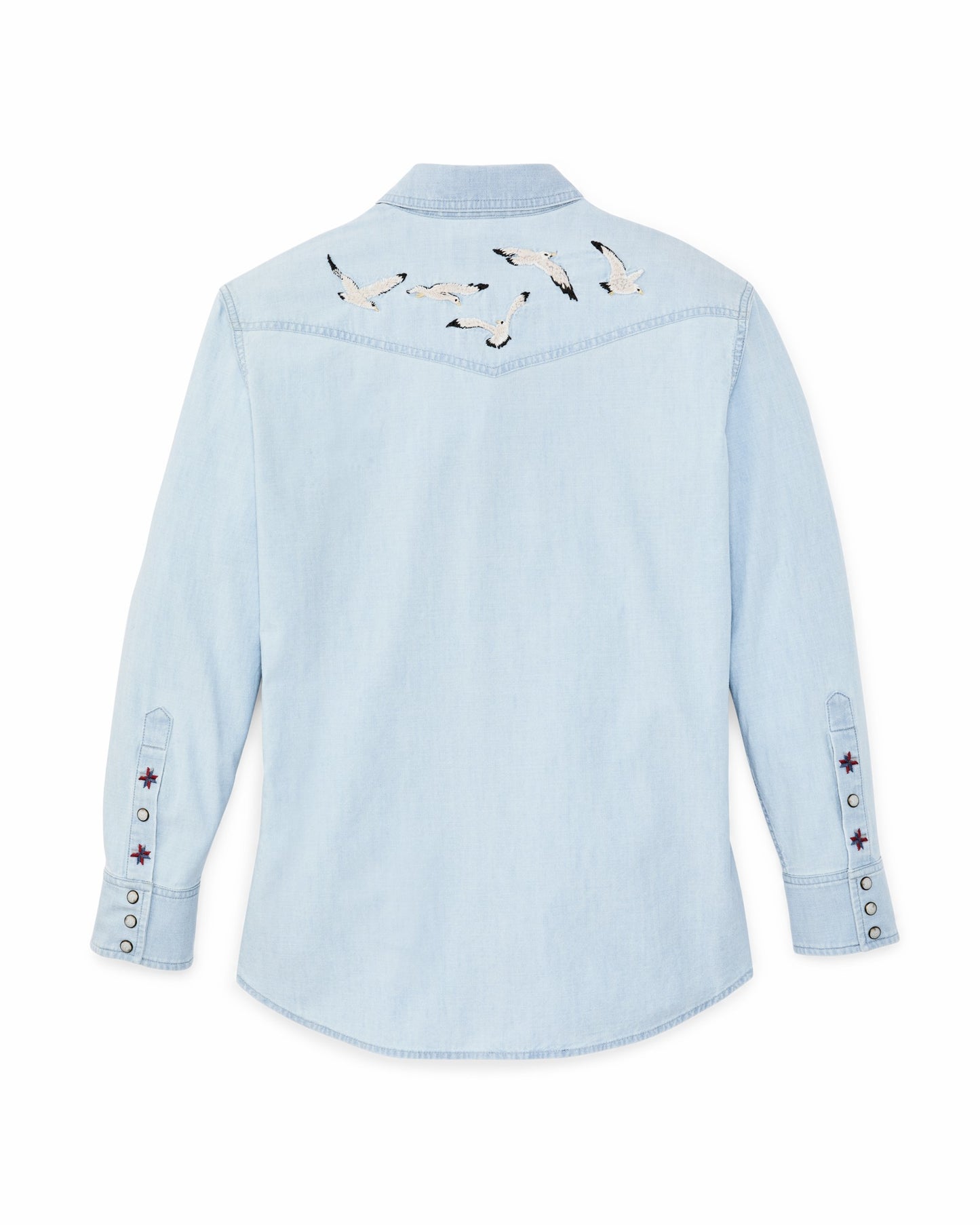 Filson Women Women's Embroidered Western Shirt - Light Indigo