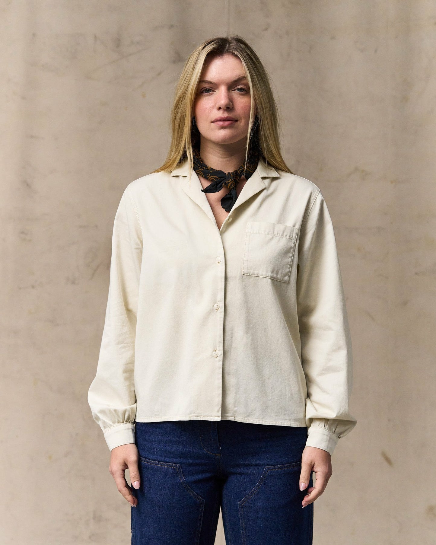 Filson Women Women's Long Sleeve Twill Camp Shirt - Cream