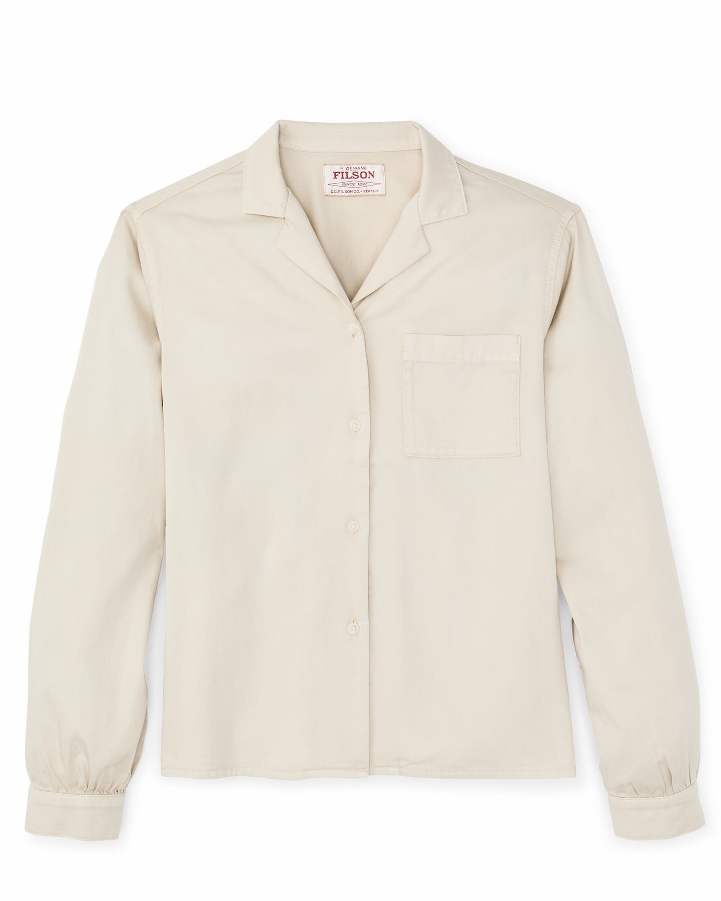Filson Women Women's Long Sleeve Twill Camp Shirt - Cream