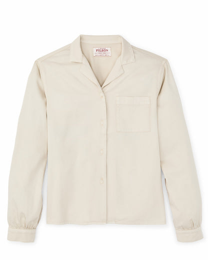 Filson Women Women's Long Sleeve Twill Camp Shirt - Cream