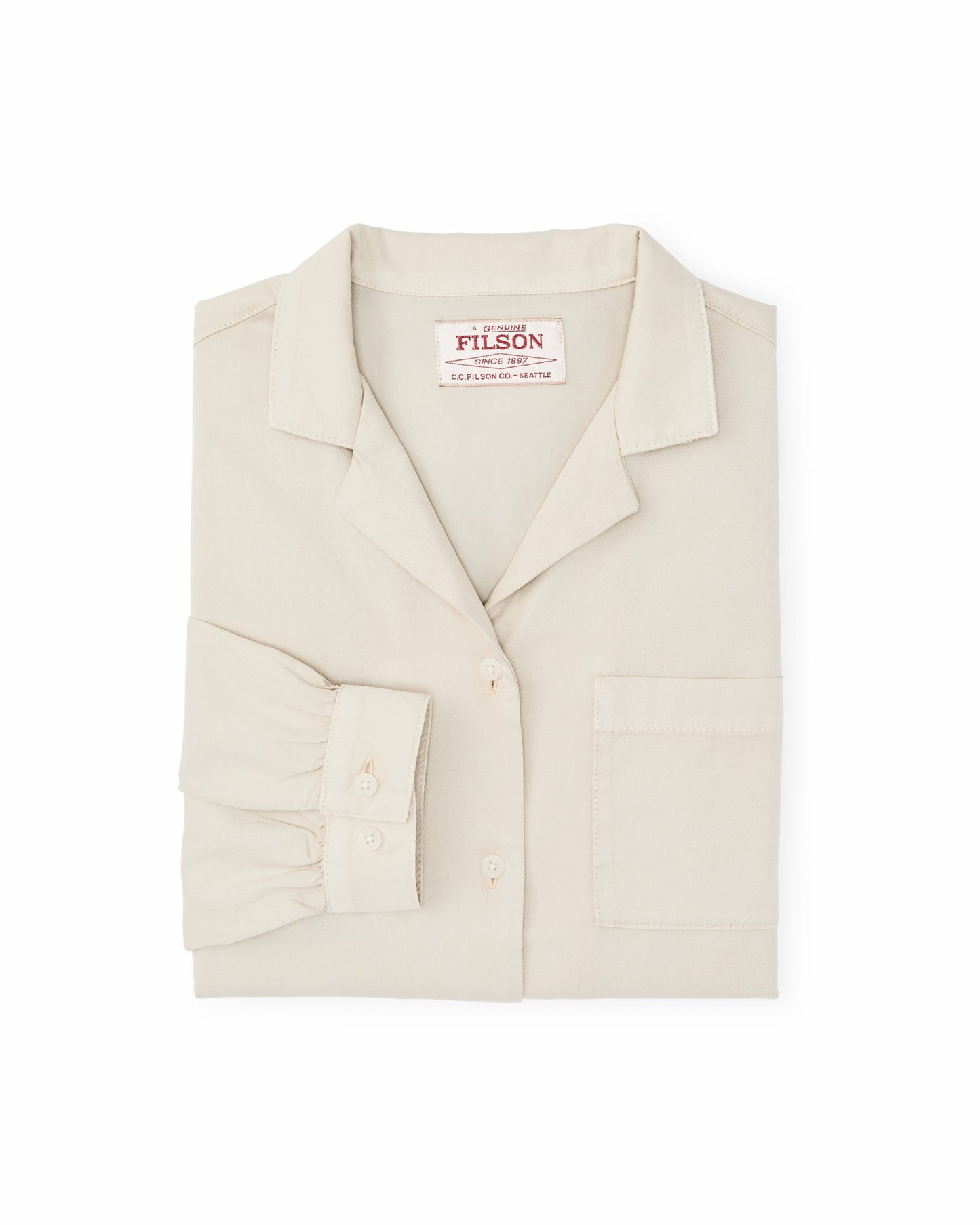 Filson Women Women's Long Sleeve Twill Camp Shirt - Cream
