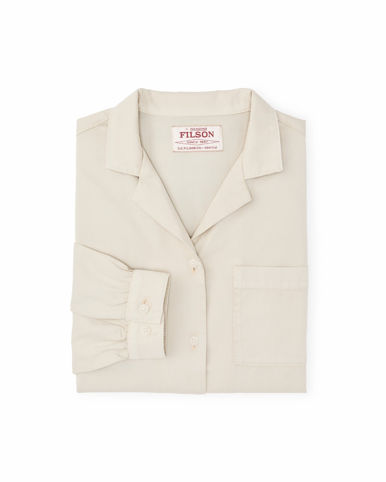 Filson Women Women's Long Sleeve Twill Camp Shirt - Cream
