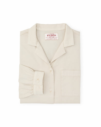 Filson Women Women's Long Sleeve Twill Camp Shirt - Cream