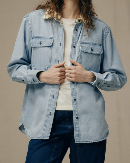 Filson Women Women's Denim Work Shirt - Light Indigo