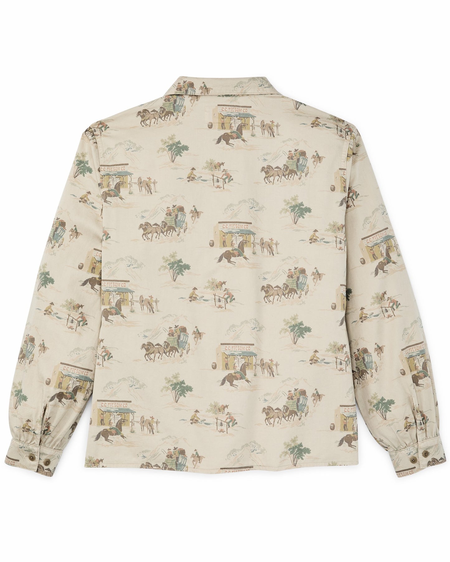 Filson Women Women's Long Sleeve Twill Camp Shirt - Desert Green / Print