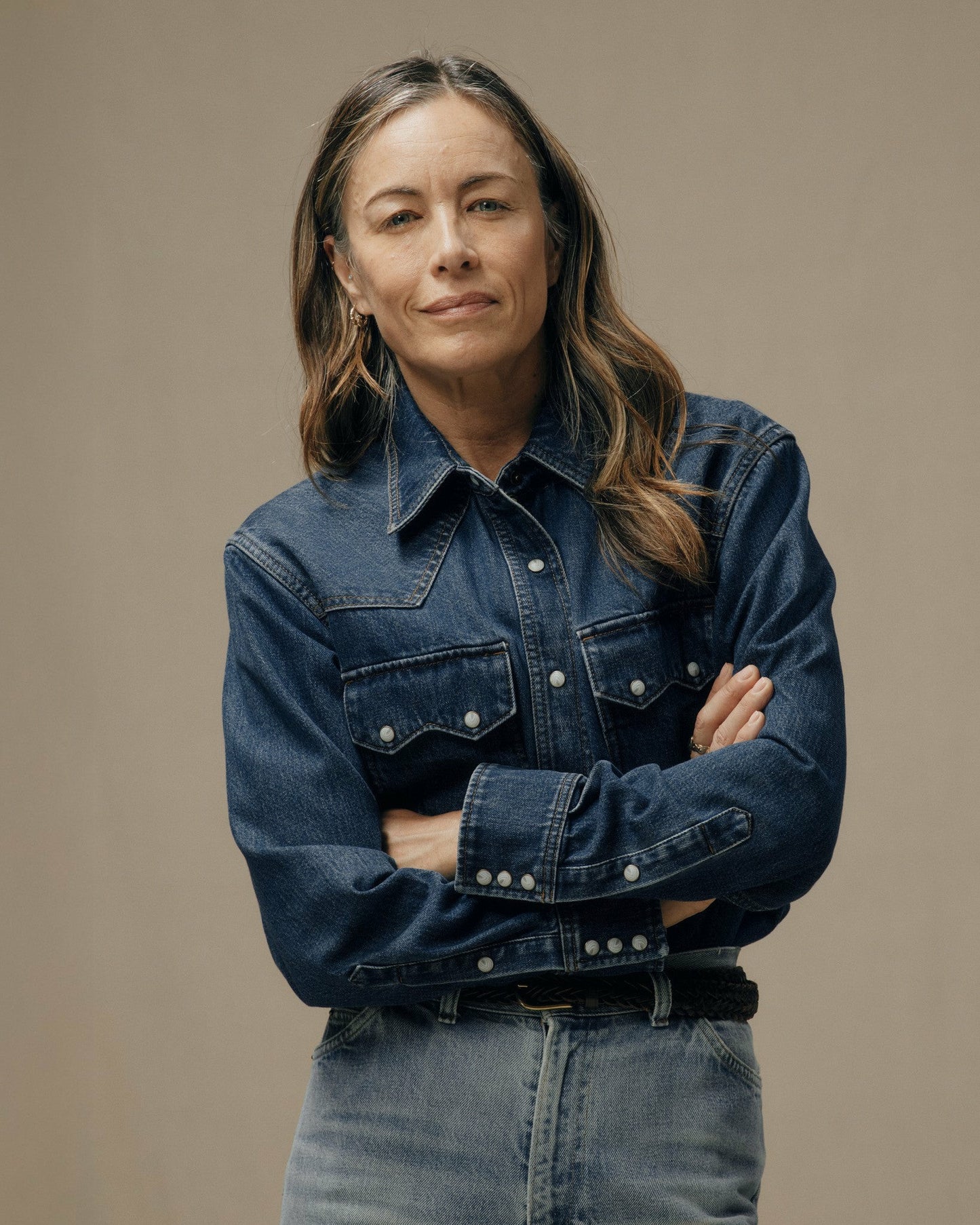 Filson Women Women's Denim Western Shirt - Medium Indigo