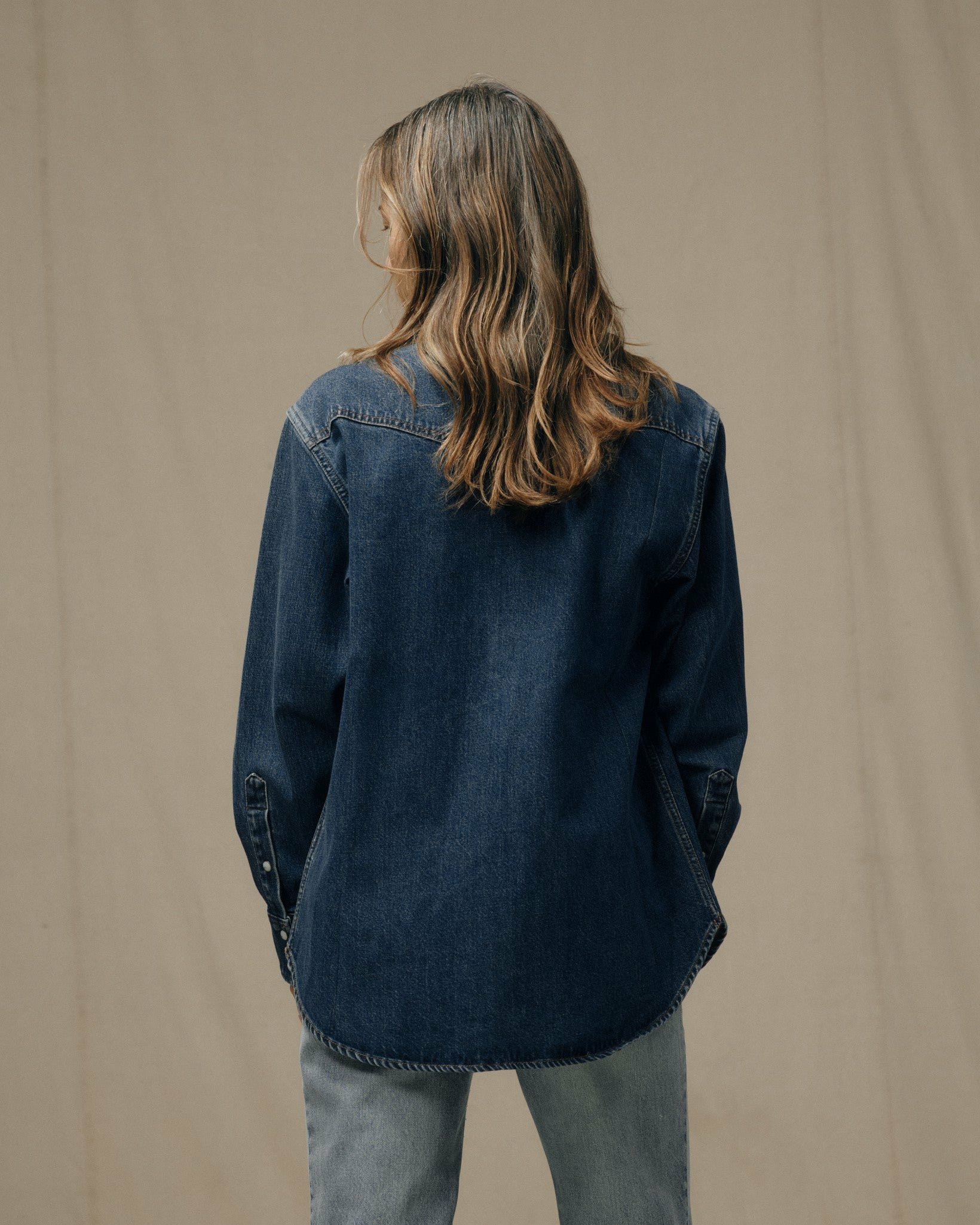 Filson Women Women's Denim Western Shirt - Medium Indigo