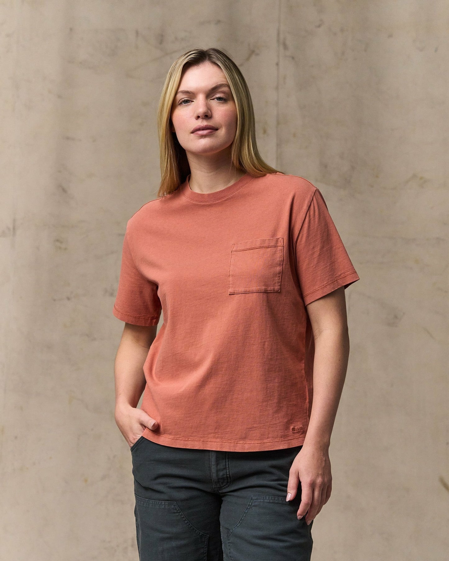 Filson Women Women's Short Sleeve Pocket Tee - Copper Brown