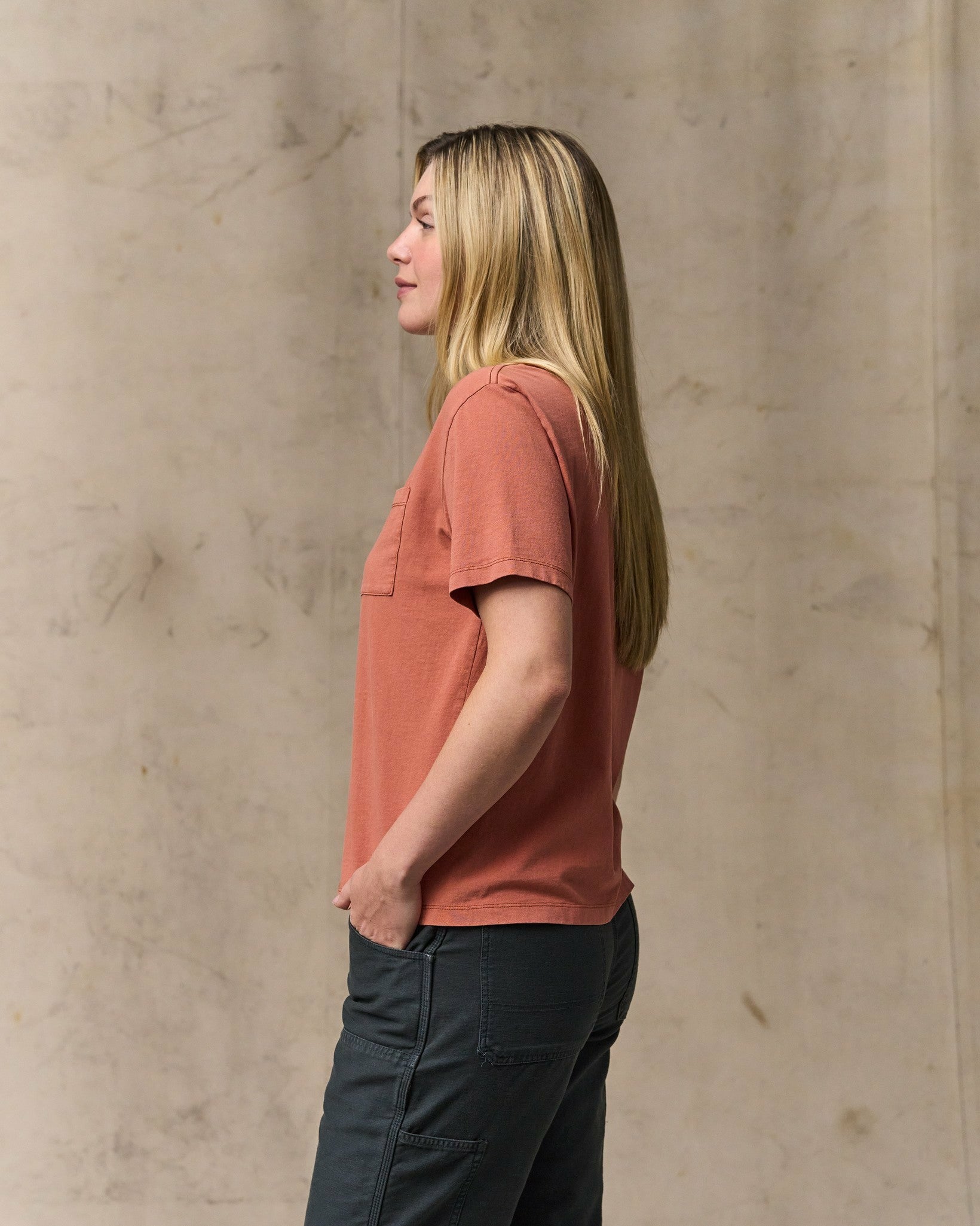 Filson Women Women's Short Sleeve Pocket Tee - Copper Brown