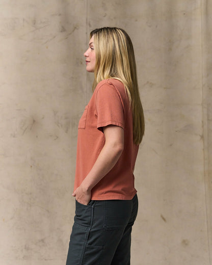 Filson Women Women's Short Sleeve Pocket Tee - Copper Brown