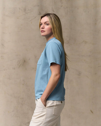 Filson Women Women's Short Sleeve Pocket Tee - Light Blue