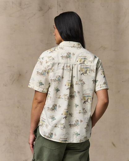 Filson Women Women's Twill Popover Shirt - Desert Natural Print