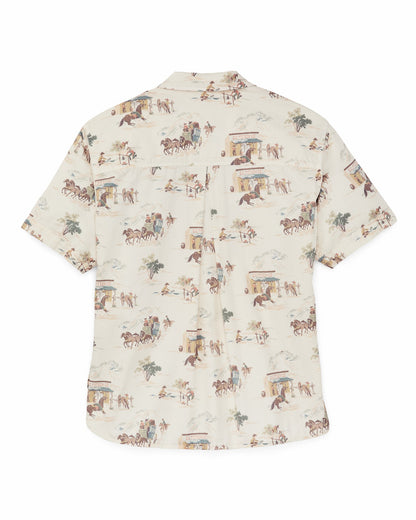 Filson Women Women's Twill Popover Shirt - Desert Natural Print
