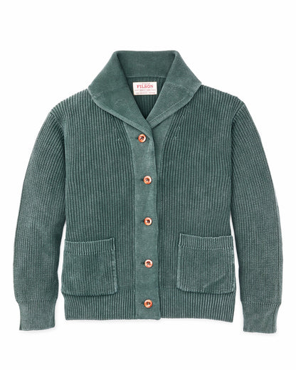 Filson Women Women's Cotton Shawl Neck Cardigan - Juniper