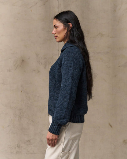 Filson Women Women's Cotton Full-zip Cardigan - Navy / Marl