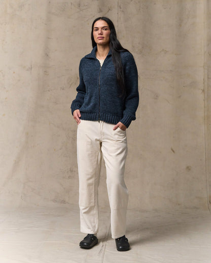 Filson Women Women's Cotton Full-zip Cardigan - Navy / Marl