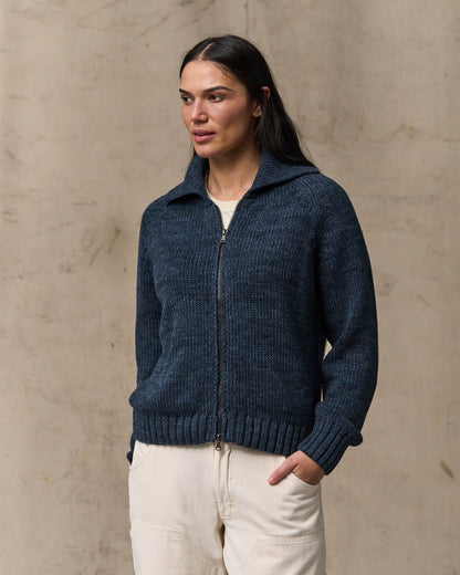 Filson Women Women's Cotton Full-zip Cardigan - Navy / Marl