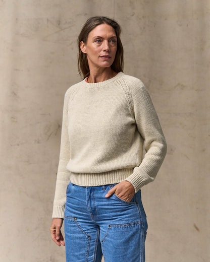 Filson Women Women's Cotton Crewneck Sweater - Natural