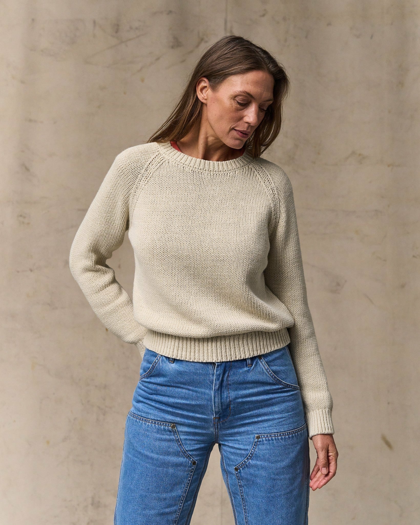 Filson Women Women's Cotton Crewneck Sweater - Natural