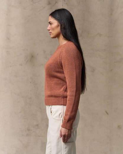 Filson Women Women's Cotton Crewneck Sweater - Copper Brown