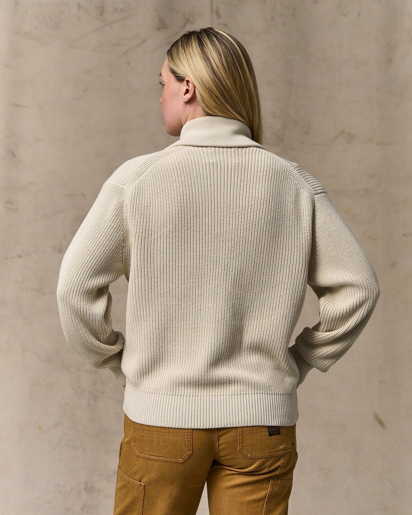 Filson Women Women's Cotton Shawl Neck Cardigan - Natural