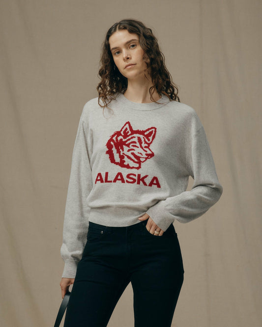 Filson Women Women's Graphic Wool Sweater - Heather Gray