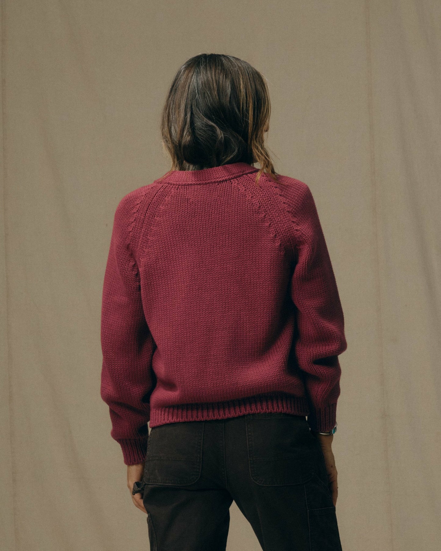 Filson Women Women's Rustic Cotton Cardigan - Burgundy