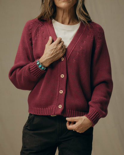 Filson Women Women's Rustic Cotton Cardigan - Burgundy
