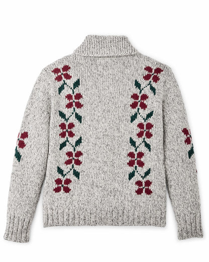 Filson Women Women's Zippered Wool Sweater - Gray / Flower