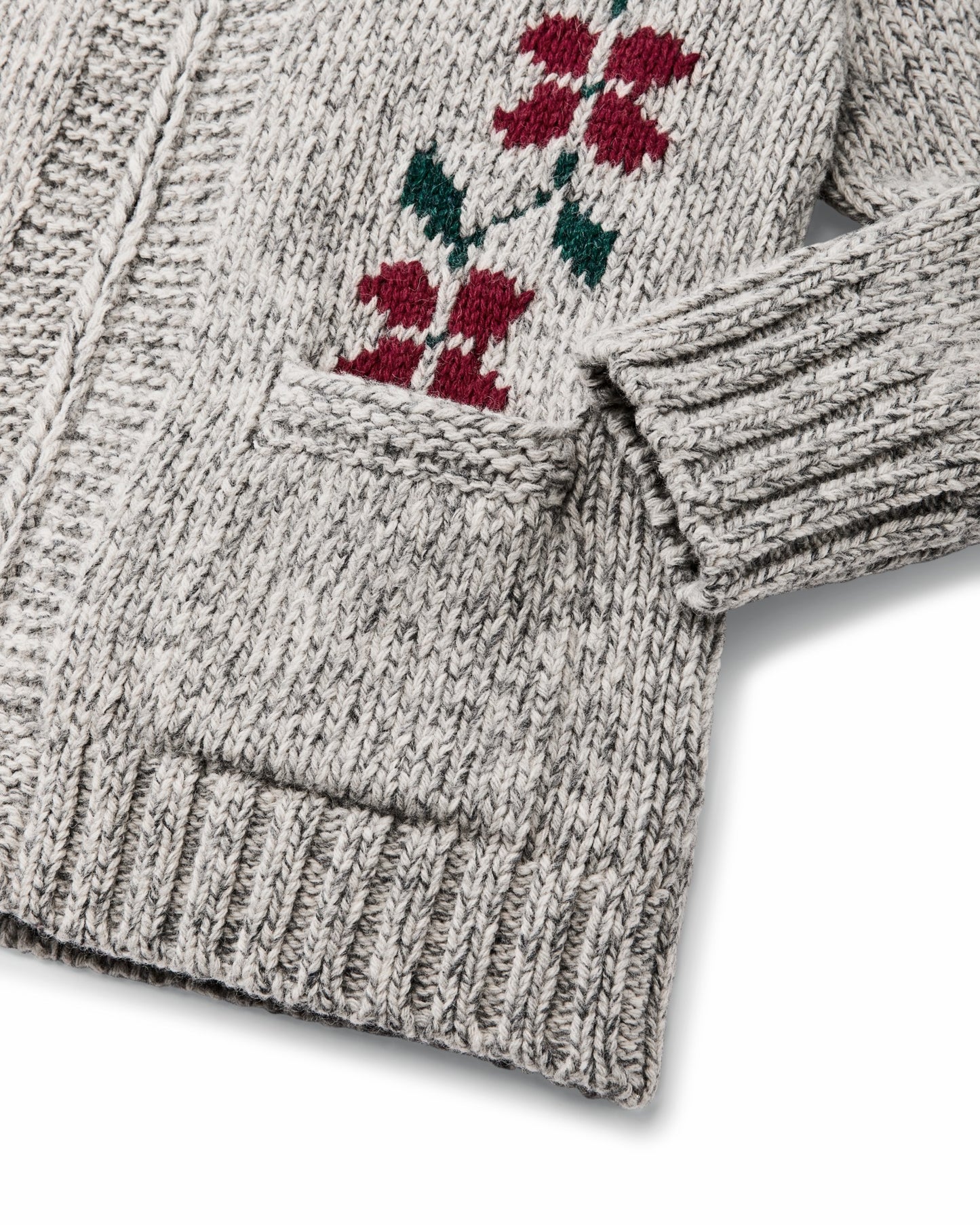 Filson Women Women's Zippered Wool Sweater - Gray / Flower