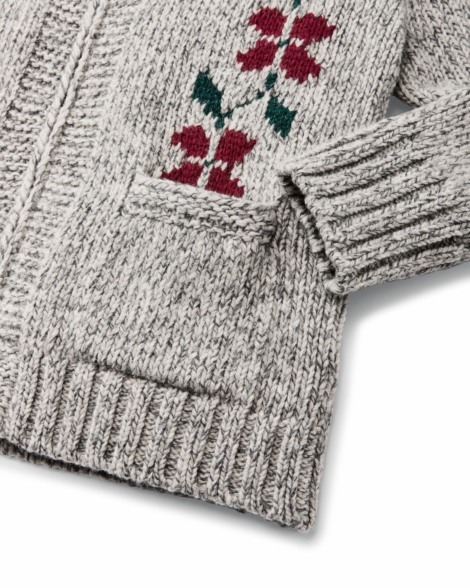 Filson Women Women's Zippered Wool Sweater - Gray / Flower
