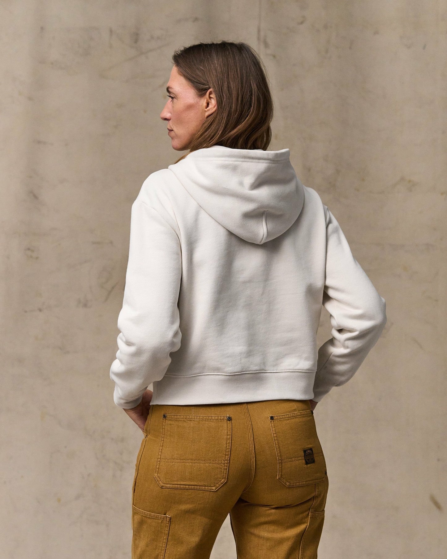Filson Women Women's French Terry Half-zip Hoodie - Ivory