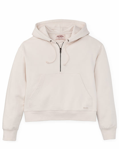 Filson Women Women's French Terry Half-zip Hoodie - Ivory