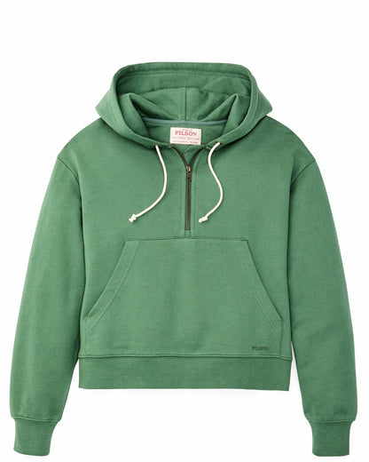 Filson Women Women's French Terry Half-zip Hoodie - Light Forest