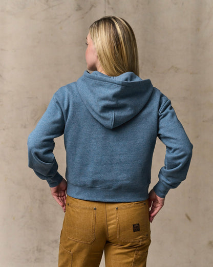 Filson Women Women's French Terry Half-zip Hoodie - Light Blue
