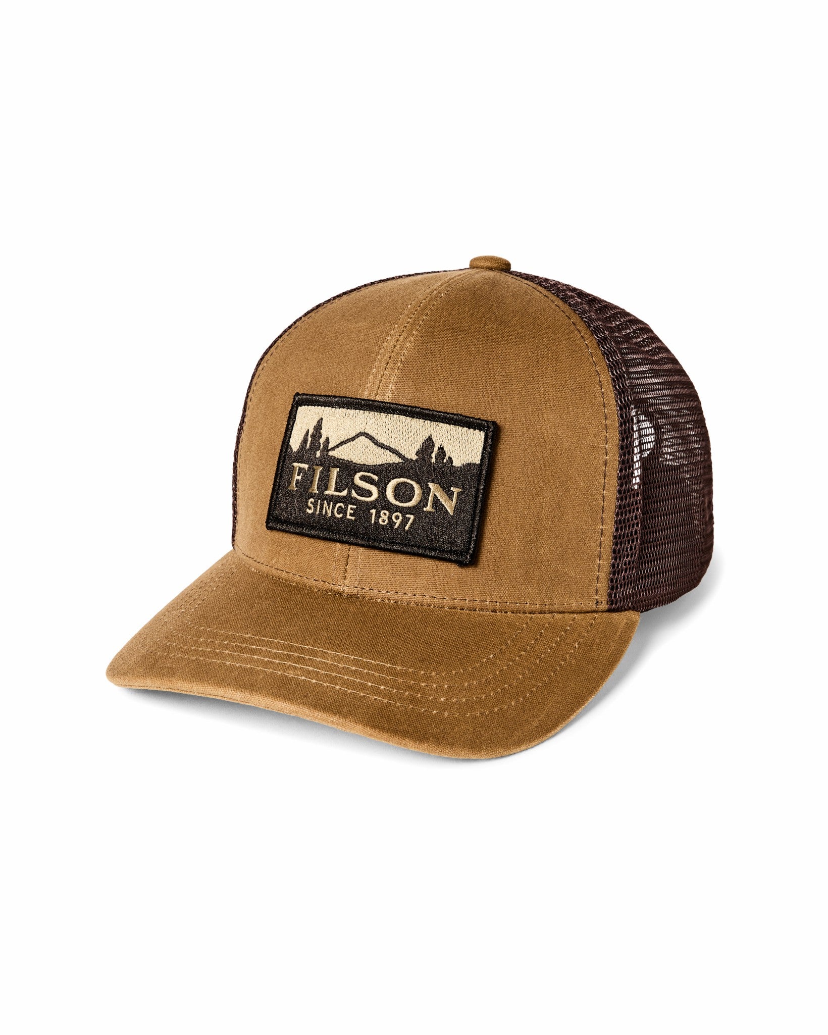 Filson Gear Scenic Waxed Logger Mesh Cap - Dark Khaki