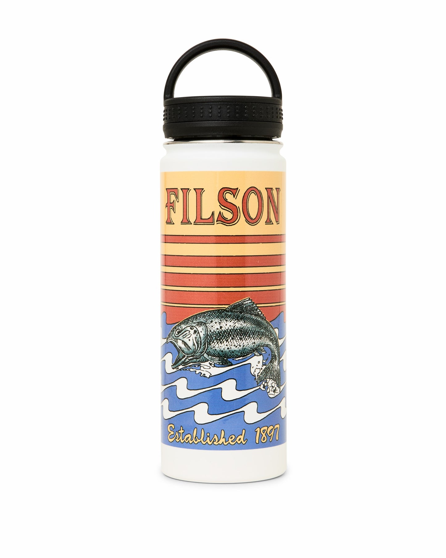 Filson Gear Insulated Water Bottle - White / Dusk Fish
