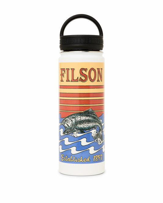 Filson Gear Insulated Water Bottle - White / Dusk Fish